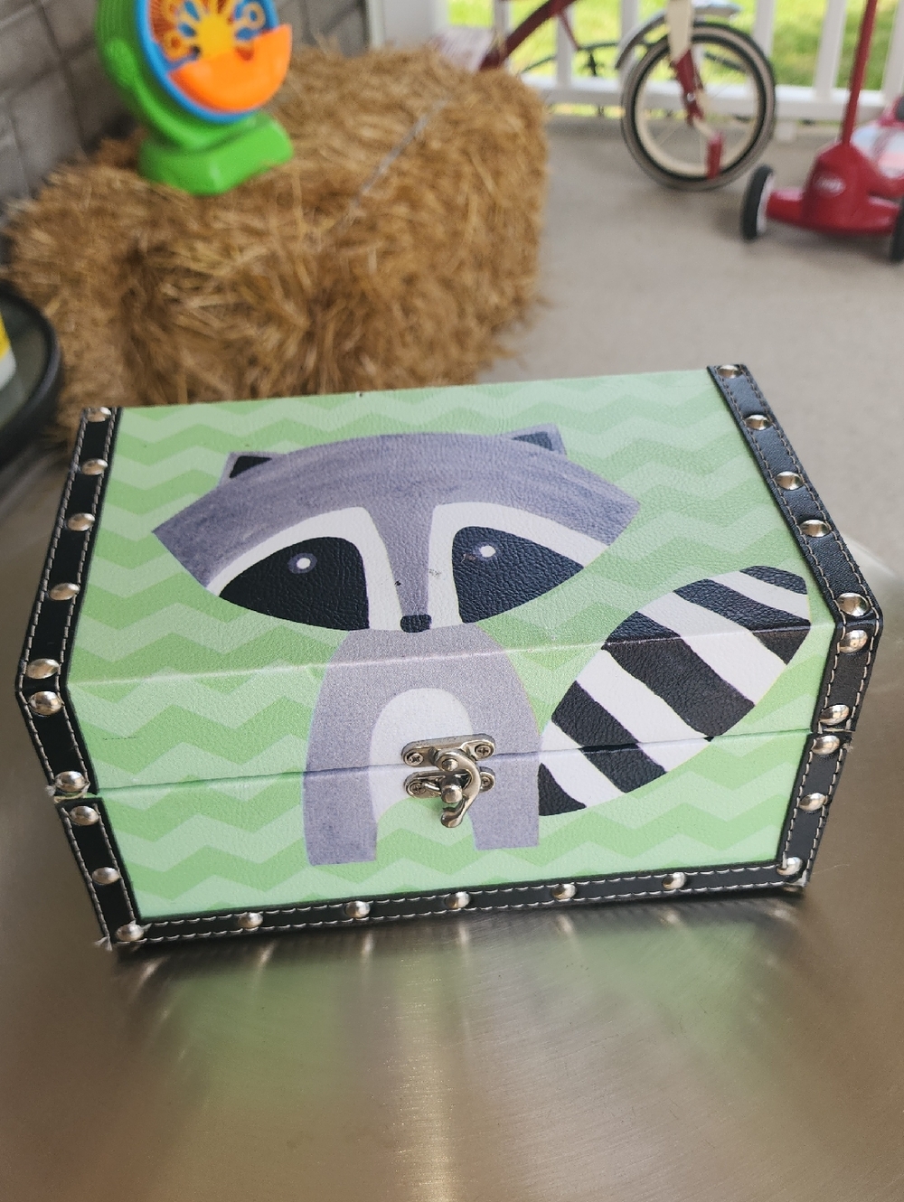 Children's Raccoon Storage Box - Green - Picture 8 of 8
